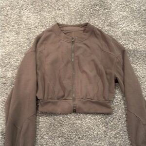 Women's brown lululemon long sleeve zip small
